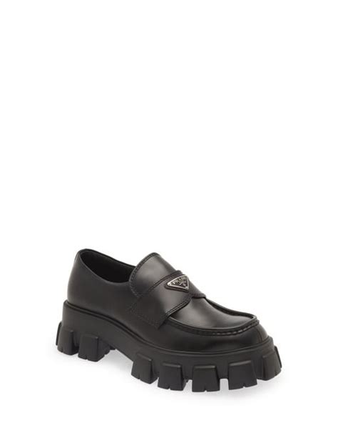 prada loafers lug sole|Prada Monolith Lug Sole Loafer (Men) .